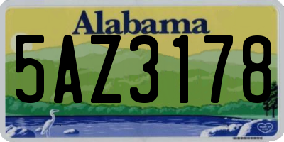 AL license plate 5AZ3178