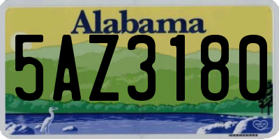 AL license plate 5AZ3180