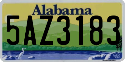 AL license plate 5AZ3183