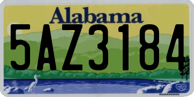 AL license plate 5AZ3184