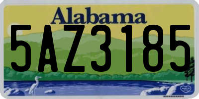 AL license plate 5AZ3185