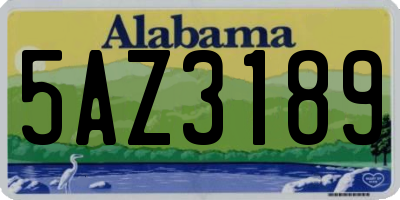 AL license plate 5AZ3189