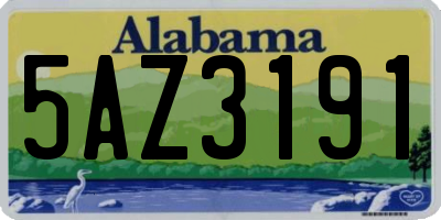 AL license plate 5AZ3191