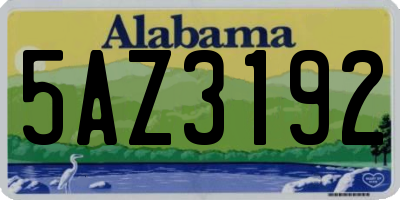 AL license plate 5AZ3192
