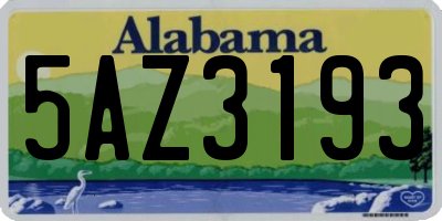 AL license plate 5AZ3193