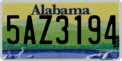 AL license plate 5AZ3194