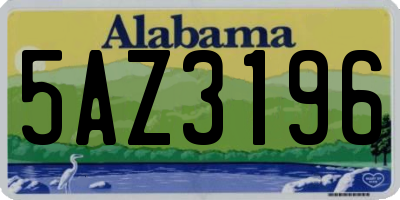 AL license plate 5AZ3196