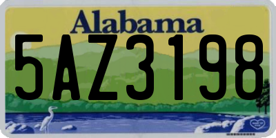AL license plate 5AZ3198