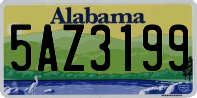 AL license plate 5AZ3199