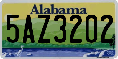 AL license plate 5AZ3202