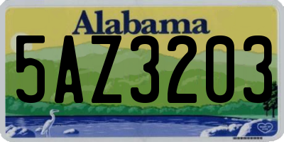 AL license plate 5AZ3203