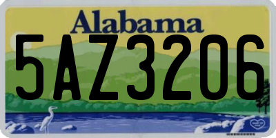 AL license plate 5AZ3206