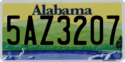 AL license plate 5AZ3207