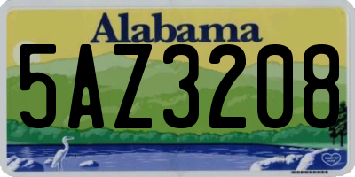 AL license plate 5AZ3208