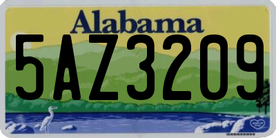 AL license plate 5AZ3209