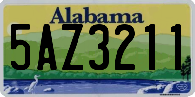 AL license plate 5AZ3211