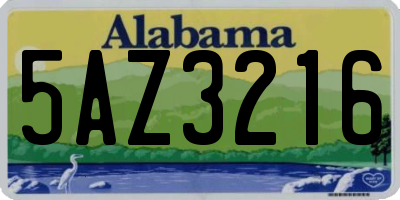 AL license plate 5AZ3216