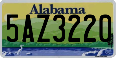 AL license plate 5AZ3220
