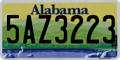 AL license plate 5AZ3223