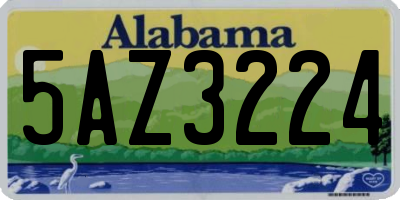 AL license plate 5AZ3224