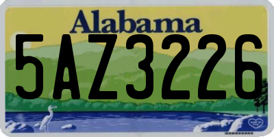 AL license plate 5AZ3226