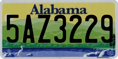 AL license plate 5AZ3229