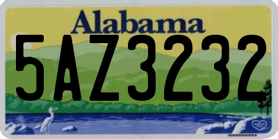 AL license plate 5AZ3232