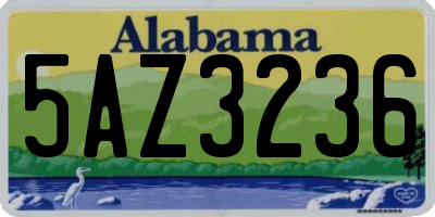 AL license plate 5AZ3236