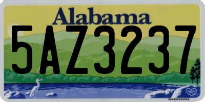 AL license plate 5AZ3237