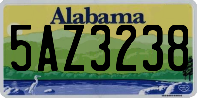 AL license plate 5AZ3238
