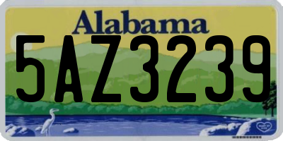 AL license plate 5AZ3239