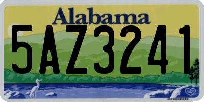 AL license plate 5AZ3241