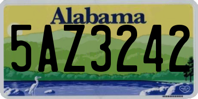 AL license plate 5AZ3242