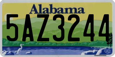 AL license plate 5AZ3244