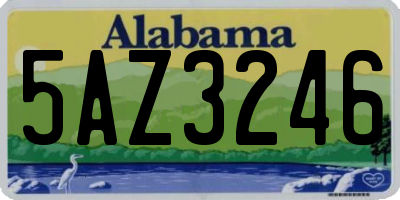 AL license plate 5AZ3246