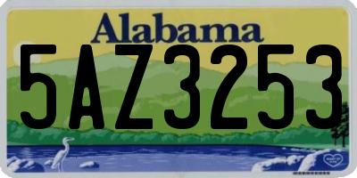 AL license plate 5AZ3253