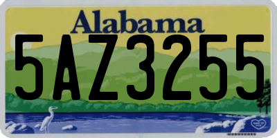 AL license plate 5AZ3255