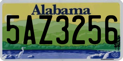 AL license plate 5AZ3256