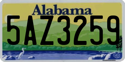 AL license plate 5AZ3259