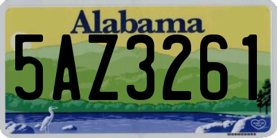 AL license plate 5AZ3261