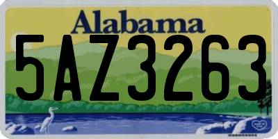 AL license plate 5AZ3263