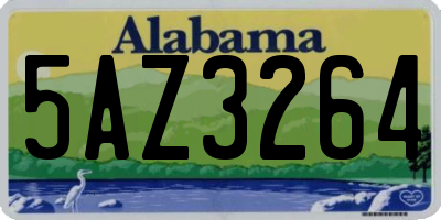 AL license plate 5AZ3264