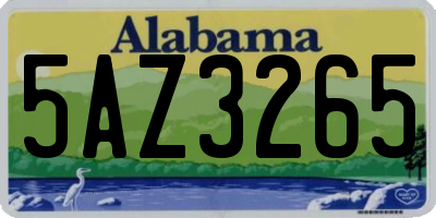 AL license plate 5AZ3265
