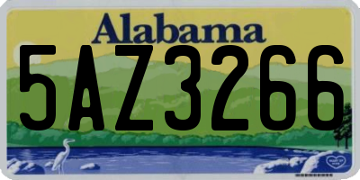 AL license plate 5AZ3266