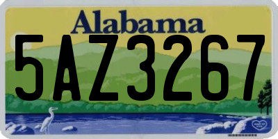 AL license plate 5AZ3267