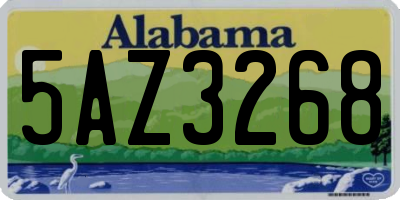 AL license plate 5AZ3268