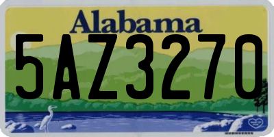 AL license plate 5AZ3270