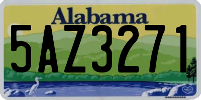 AL license plate 5AZ3271