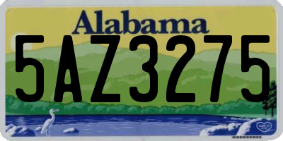 AL license plate 5AZ3275