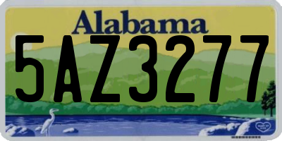 AL license plate 5AZ3277